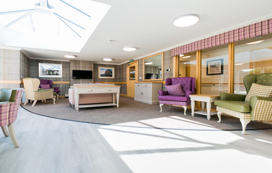 Lounge at The Willows, a boutique care home