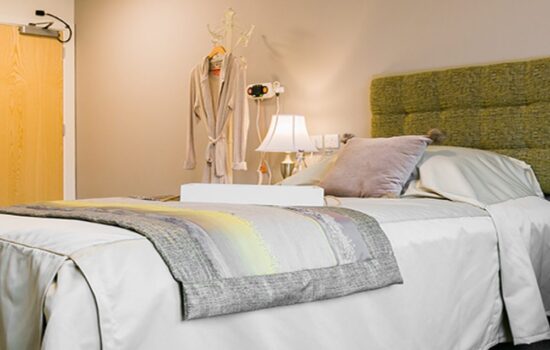 Bedroom at The Willows, a boutique care home