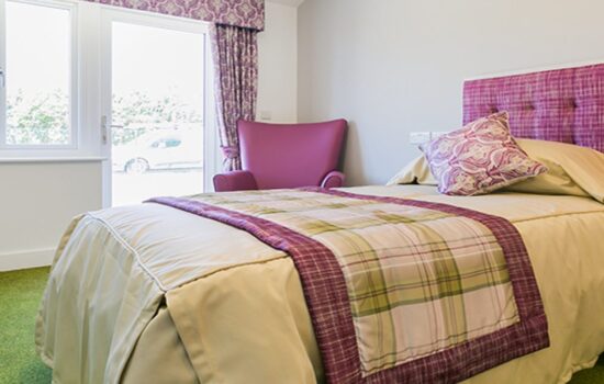 Bedroom at The Willows, a boutique care home