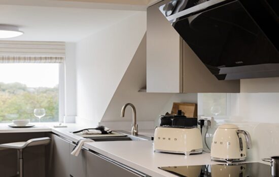 Kitchen at The Willows, a boutique care home